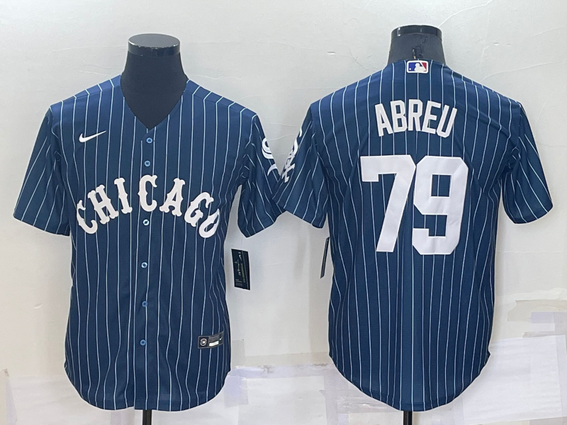 Men's Chicago White Sox Jose Abreu Blue Replica Baseball Jersey