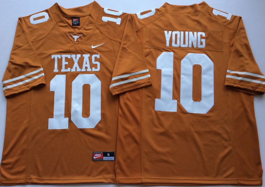 Men's Texas Longhorns Vince Young Orange Replica Team Jersey