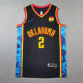 Men's Oklahoma City Thunder Shai Gilgeous-Alexander Black 2024/25 Swingman Player Jersey - City Edition