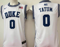Men's Duke Blue Devils Jayson Tatum White Player Game Jersey