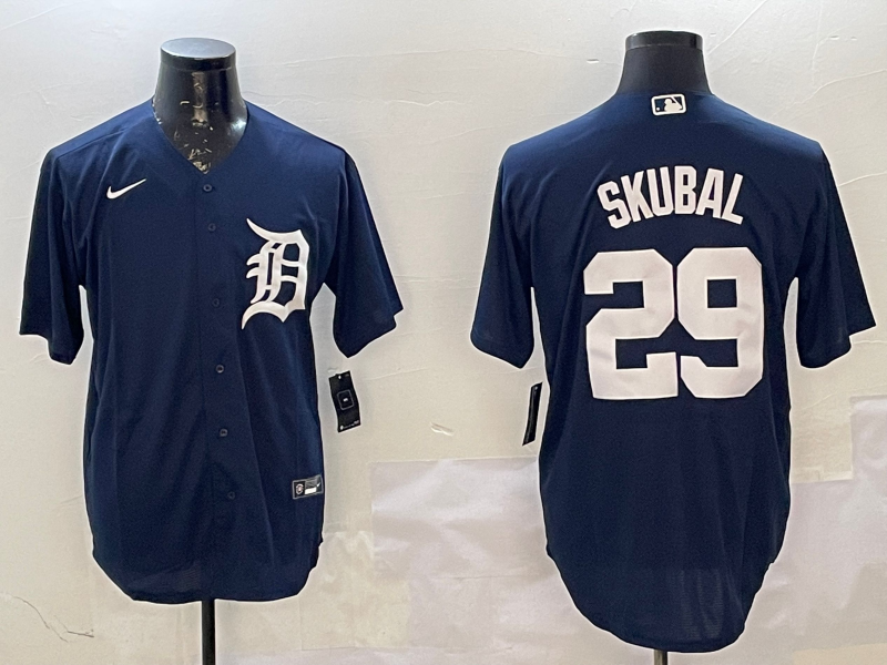 Men's Detroit Tigers Tarik Skubal Navy Replica Player Jersey