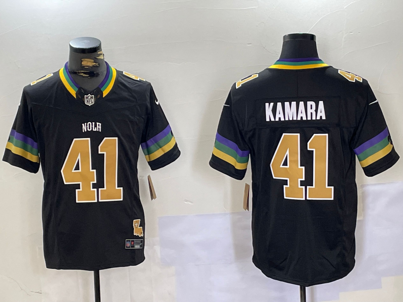 Men's New Orleans Saints Alvin Kamara Black Team Player Jersey