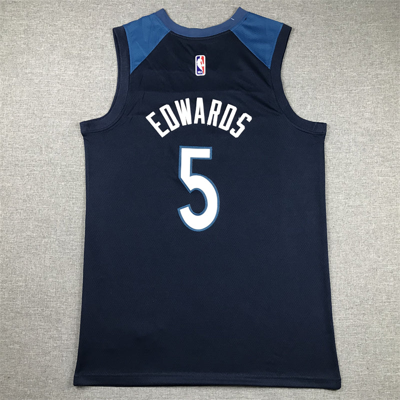 Men's Minnesota Timberwolves Anthony Edwards Navy Swingman Jersey - Icon Edition