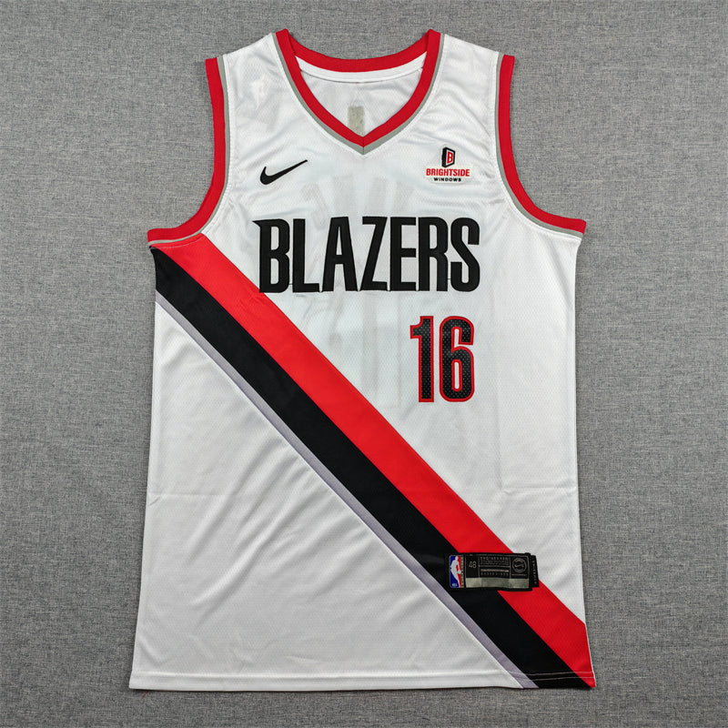 Men's Portland Trail Blazers Yang Hansen White Swingman Player Jersey - Association Edition