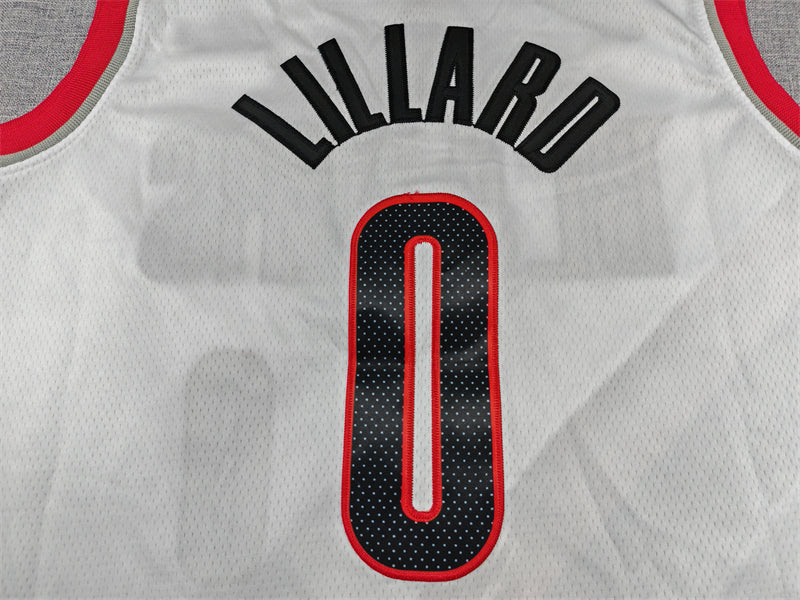 Men's Portland Trail Blazers Damian Lillard White Swingman Player Jersey - Association Edition