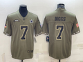 Men's Dallas Cowboys Trevon Diggs Olive 2022 Salute To Service Limited Jersey