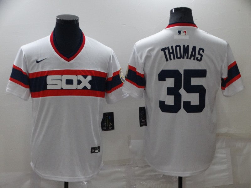 Men's Chicago White Sox Frank Thomas White Replica Player Jersey