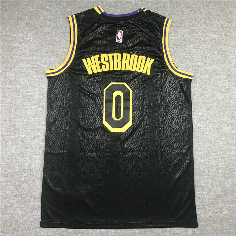 Men's Los Angeles Lakers Russell Westbrook Black City Edition Swingman Jersey