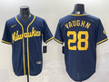 Men's Milwaukee Brewers Andrew Vaughn Navy Replica Player Jersey