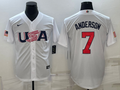 Men's 2023 World Baseball Classic Tim Anderson USA White Jersey