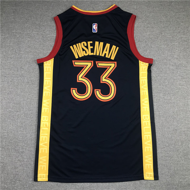 Men's Golden State Warriors James Wiseman Navy Hardwood Classics Jersey