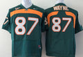Men's Miami Hurricanes Reggie Wayne Green Team Football Jersey