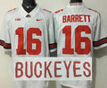 Men's Ohio State Buckeyes JT Barrett White Player Game Jersey