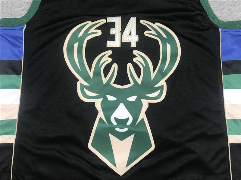 Men's Milwaukee Bucks Giannis Antetokounmpo Black Player Jersey