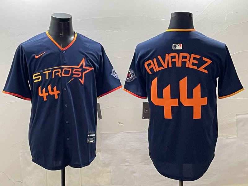 Men's Houston Astros Yordan Alvarez Navy 2025 City Connect Limited Player Jersey