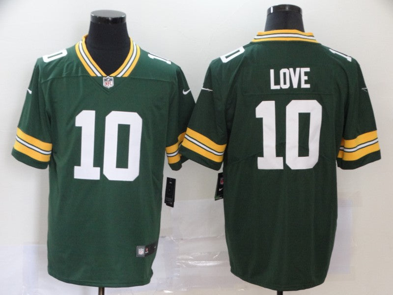 Men's Green Bay Packers Jordan Love Green Game Jersey