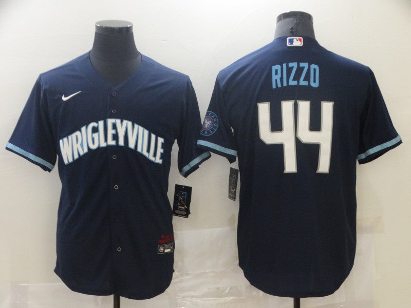 Men's Chicago Cubs Anthony Rizzo Navy Replica Baseball Jersey