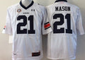 Men's Auburn Tigers Tre Mason White Player Game Jersey