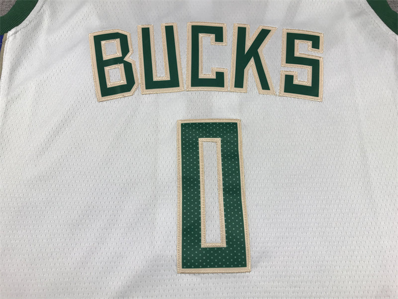 Men's Milwaukee Bucks Damian Lillard White Fast Break Player Jersey - Association Edition