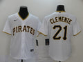 Men's Pittsburgh Pirates Roberto Clemente White Replica Baseball Jersey