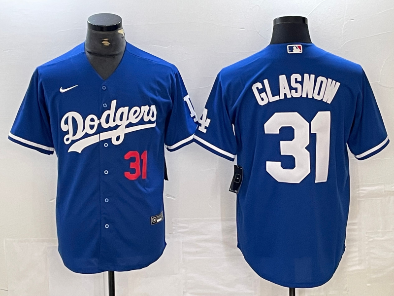Men's Los Angeles Dodgers Tyler Glasnow Blue Replica Game Jersey