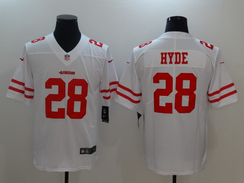 Men's San Francisco 49ers Carlos Hyde White Game Jersey