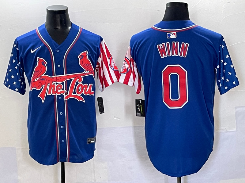 Men's St. Louis Cardinals Masyn Winn Royal Replica Game Jersey