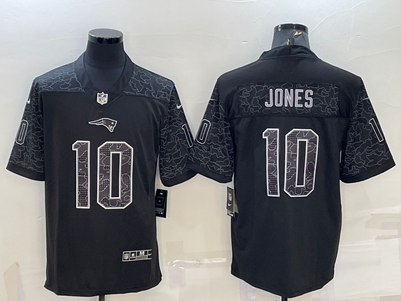 Men's New England Patriots Mac Jones Black RFLCTV Limited Jersey