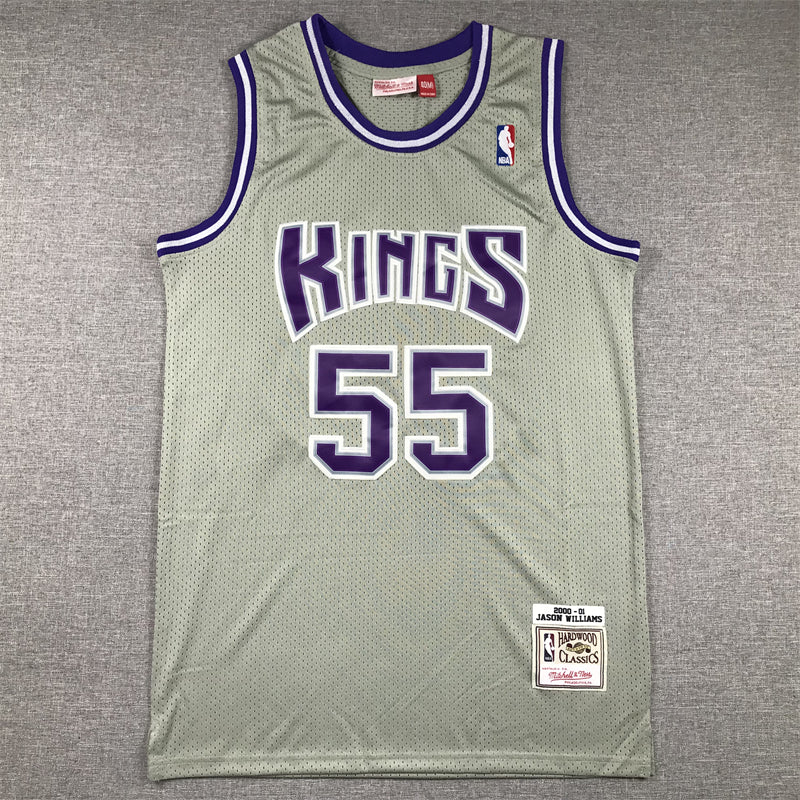 Men's Sacramento Kings Jason Williams Gray 2000/01 Hardwood Classics Swingman Jersey