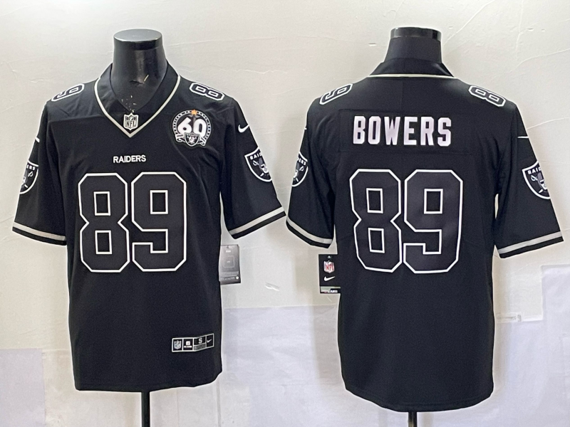 Men's Las Vegas Raiders Brock Bowers Black Retired Player Jersey
