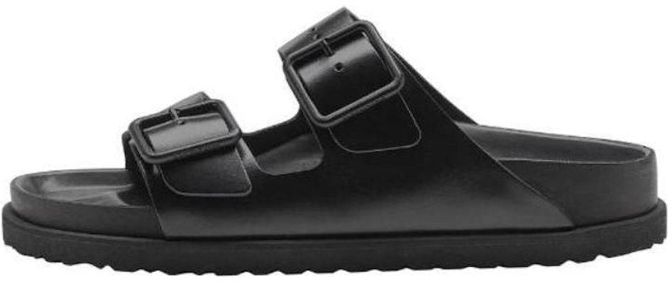 Birkenstock Arizona 1025918 Double-Buckle Black Leather Sandals