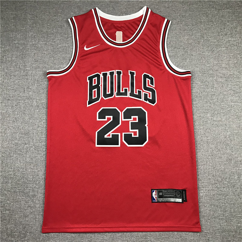 Men's Chicago Bulls Michael Jordan Red Fast Break Replica Player Jersey