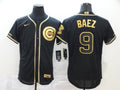 Men's Chicago Cubs Javier Baez Black Stitched Jersey