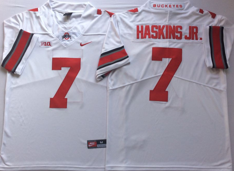 Men's Ohio State Buckeyes Dwayne Haskins White Player Game Jersey