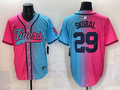 Men's Detroit Tigers Tarik Skubal Pink/Blue Player Jersey