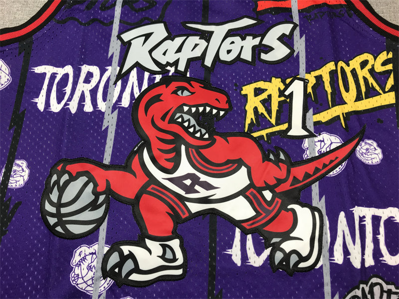 Men's Toronto Raptors Tracy McGrady Purple Swingman Player Jersey - Graffiti Edition