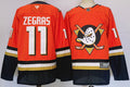 Men's Anaheim Ducks Trevor Zegras Orange Game jersey