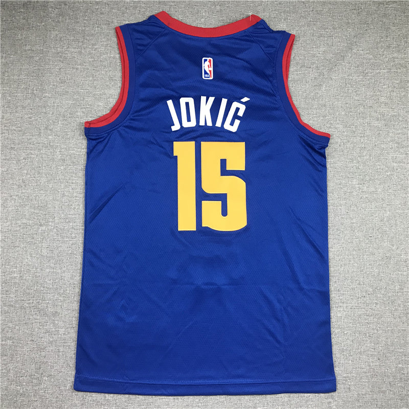 Men's Denver Nuggets Nikola Jokic NBA Player Jersey - Retro Blue