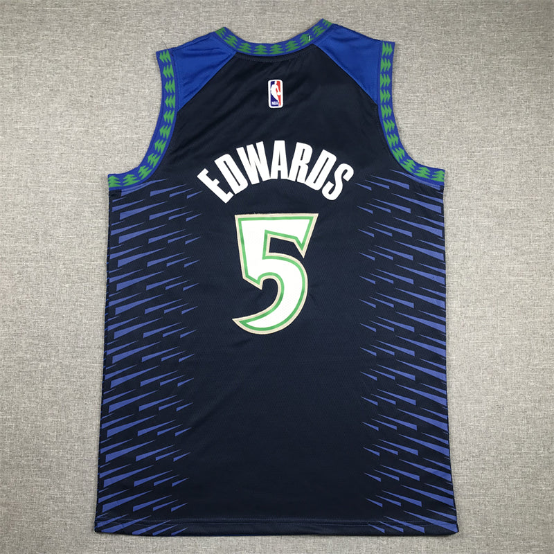 Men's Minnesota Timberwolves Anthony Edwards Blue Swingman Jersey - City Edition