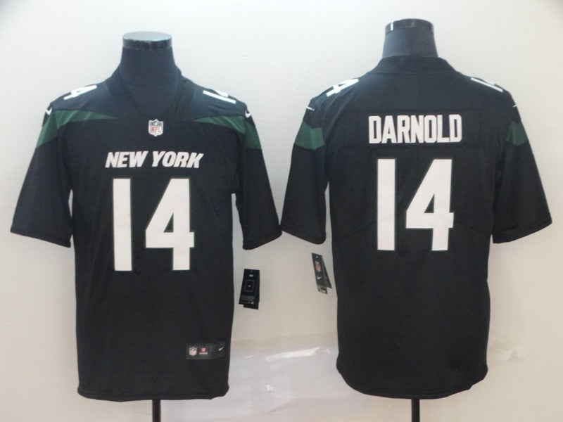 Men's New York Jets Sam Darnold Black Game Player Jersey
