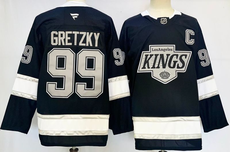 Men's Los Angeles Kings Wayne Gretzky Fanatics Black Player Game Jersey