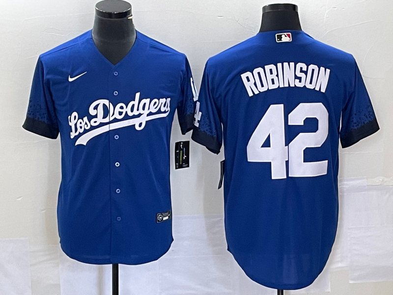Men's Los Angeles Dodgers Jackie Robinson Royal City Connect Replica Player Jersey
