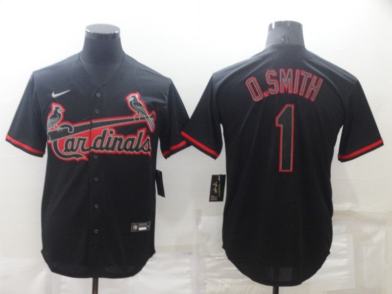 Men's St. Louis Cardinals Ozzie Smith Black Replica Baseball Jersey