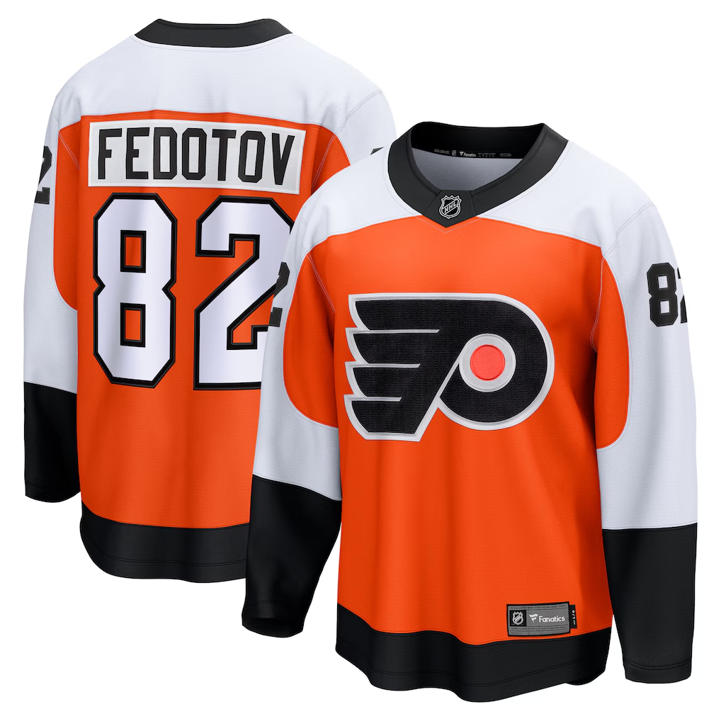 Men's Philadelphia Flyers Ivan Fedotov Fanatics Orange Home Breakaway Player Jersey