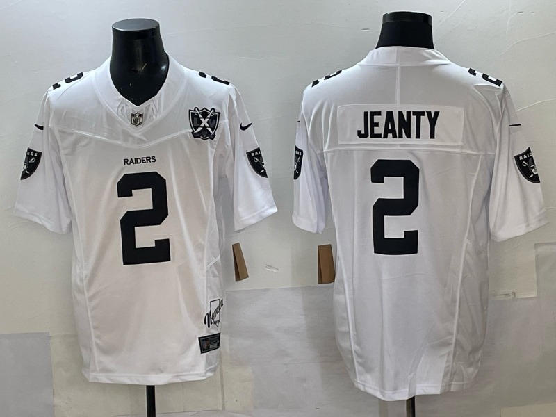 Men's Las Vegas Raiders Ashton Jeanty White Game Jersey