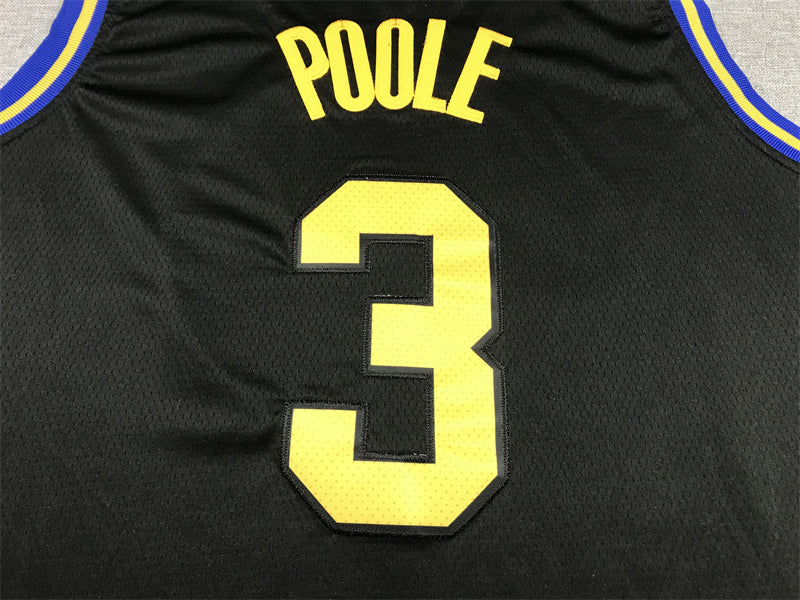 Men's Golden State Warriors Jordan Poole City Edition Black Classic Jersey