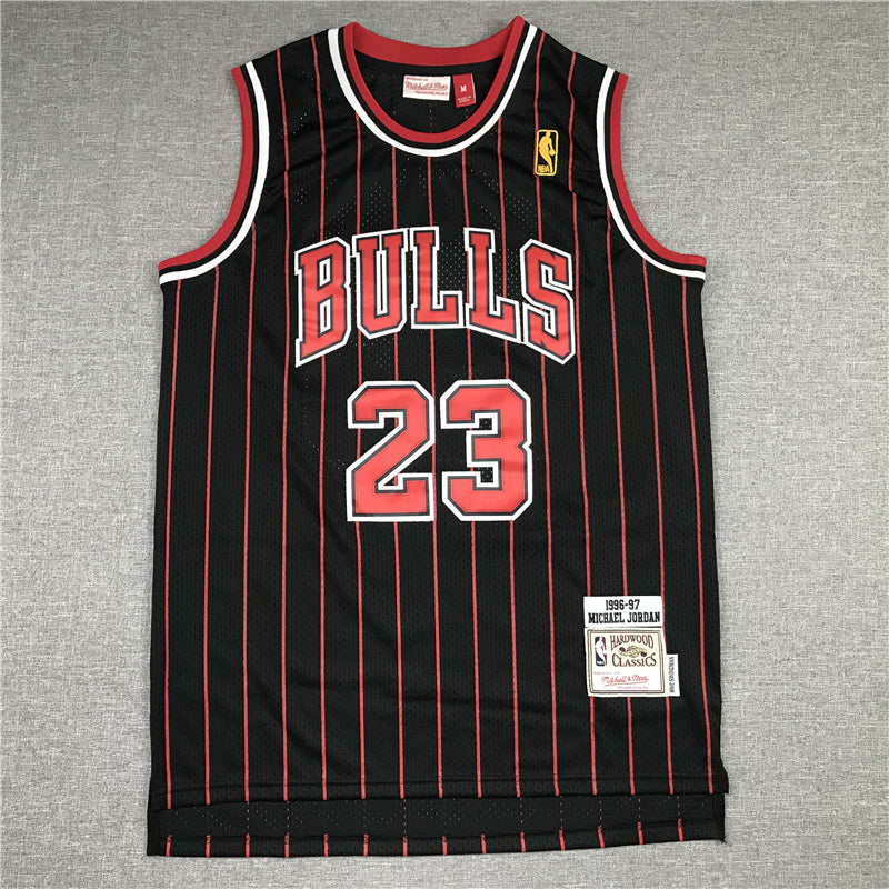 Men's Chicago Bulls Michael Jordan Black Classics 1996-97 Authentic Jersey