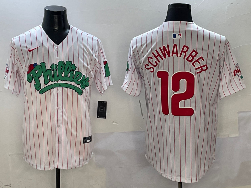 Men's Philadelphia Phillies Kyle Schwarber White Player Jersey