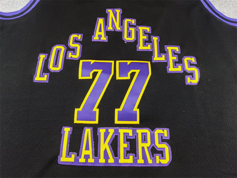 Men's Los Angeles Lakers Luka Doncic Black 2023/24 Swingman Jersey - City Edition