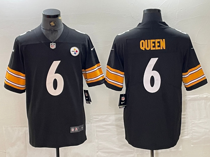 Men's Pittsburgh Steelers Patrick Queen Black Game Jersey